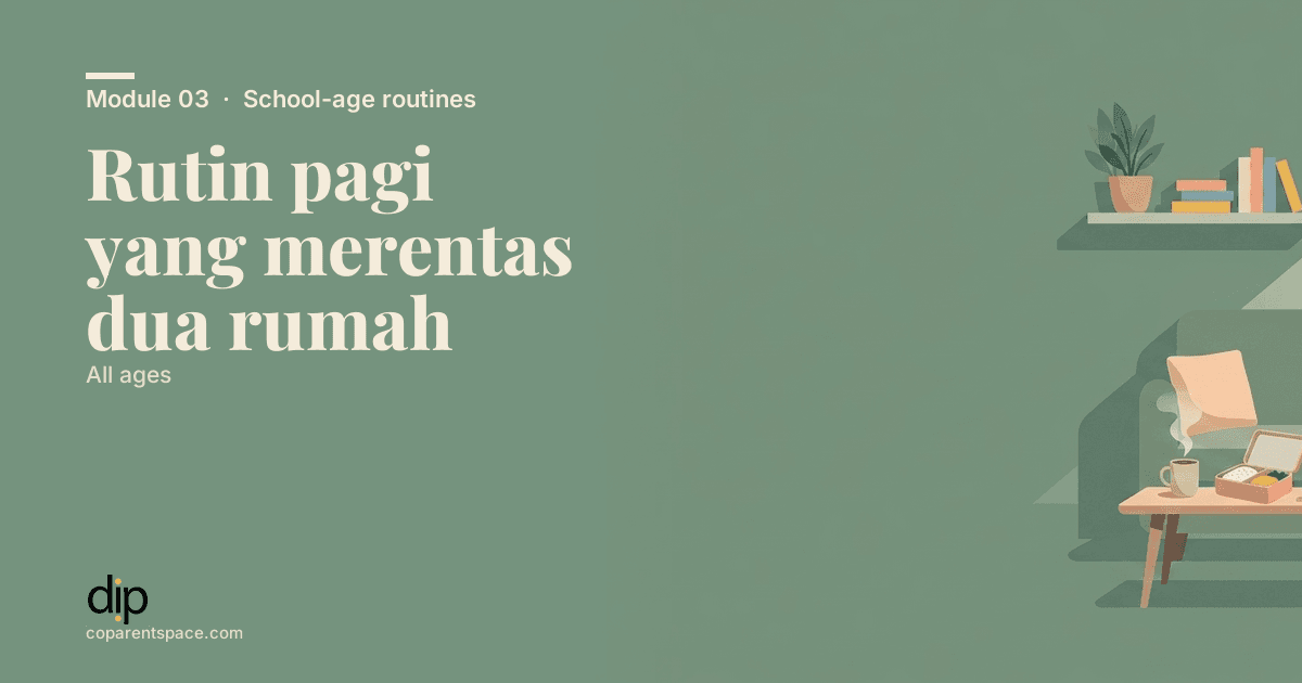 Rutin pagi yang merentas dua rumah