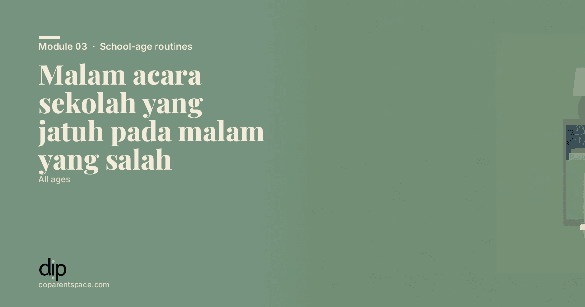 Malam acara sekolah yang jatuh pada malam yang salah