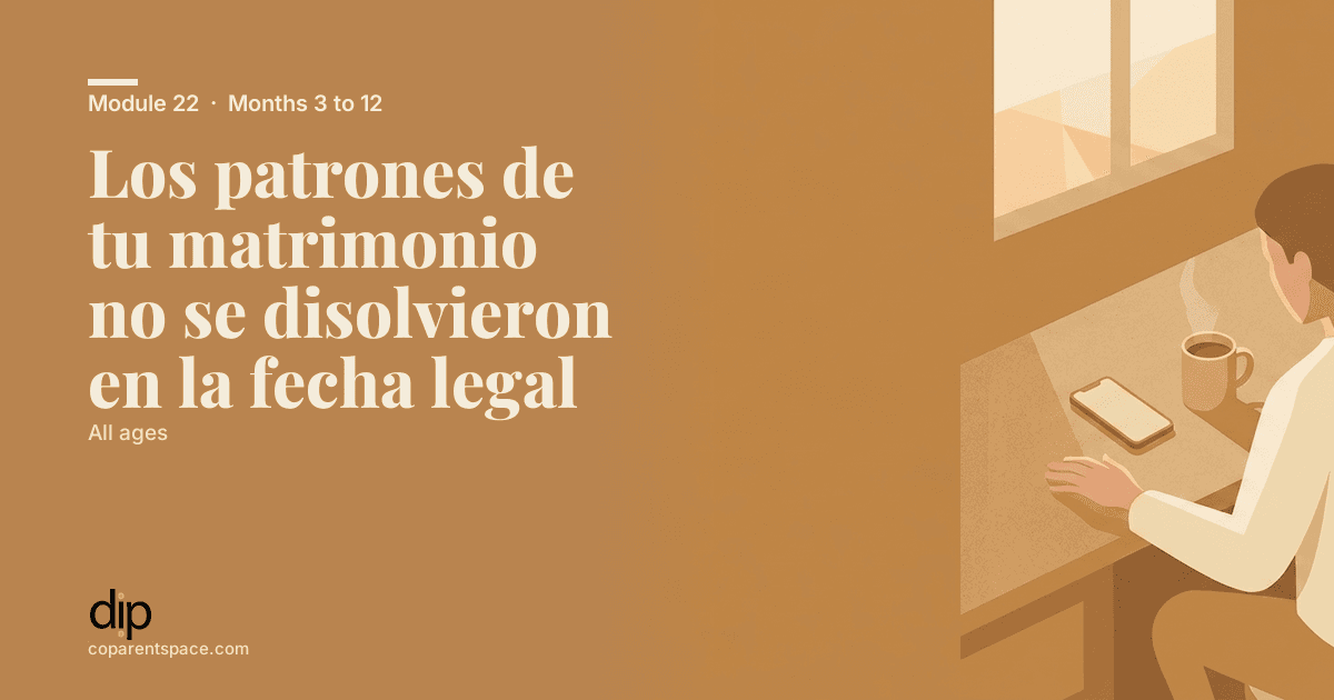Los patrones de tu matrimonio no se disolvieron en la fecha legal