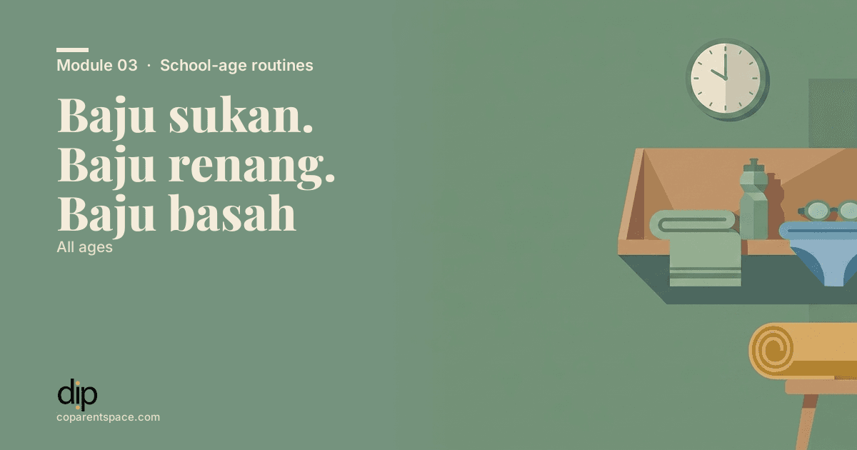 Baju sukan. Baju renang. Baju basah