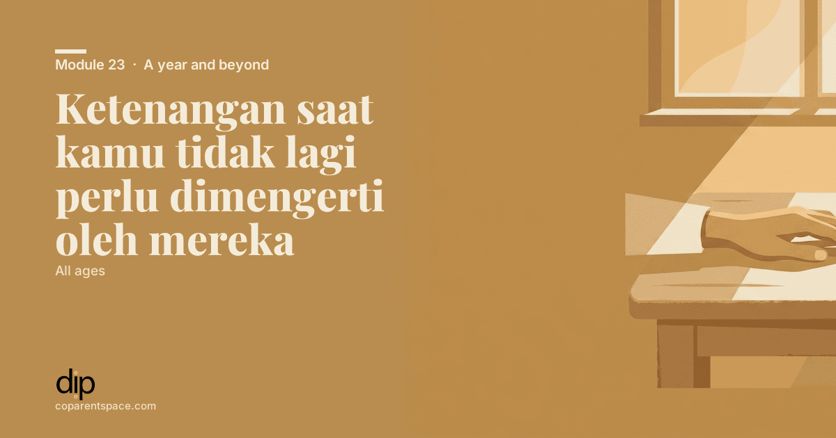 Ketenangan saat kamu tidak lagi perlu dimengerti oleh mereka