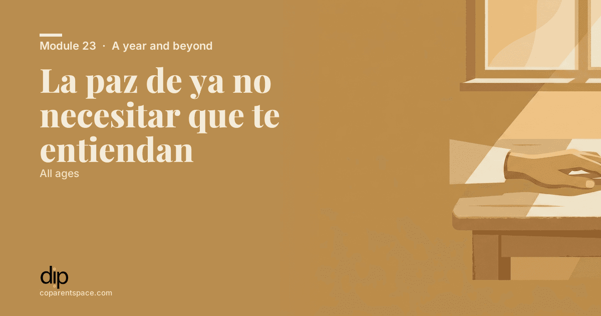 La paz de ya no necesitar que te entiendan