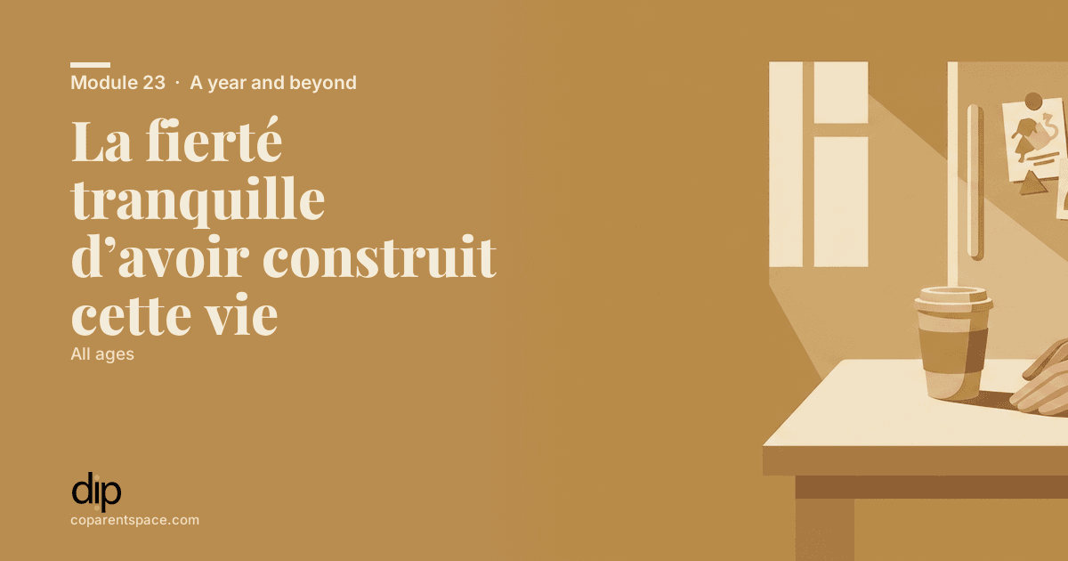 La fierté tranquille d’avoir construit cette vie