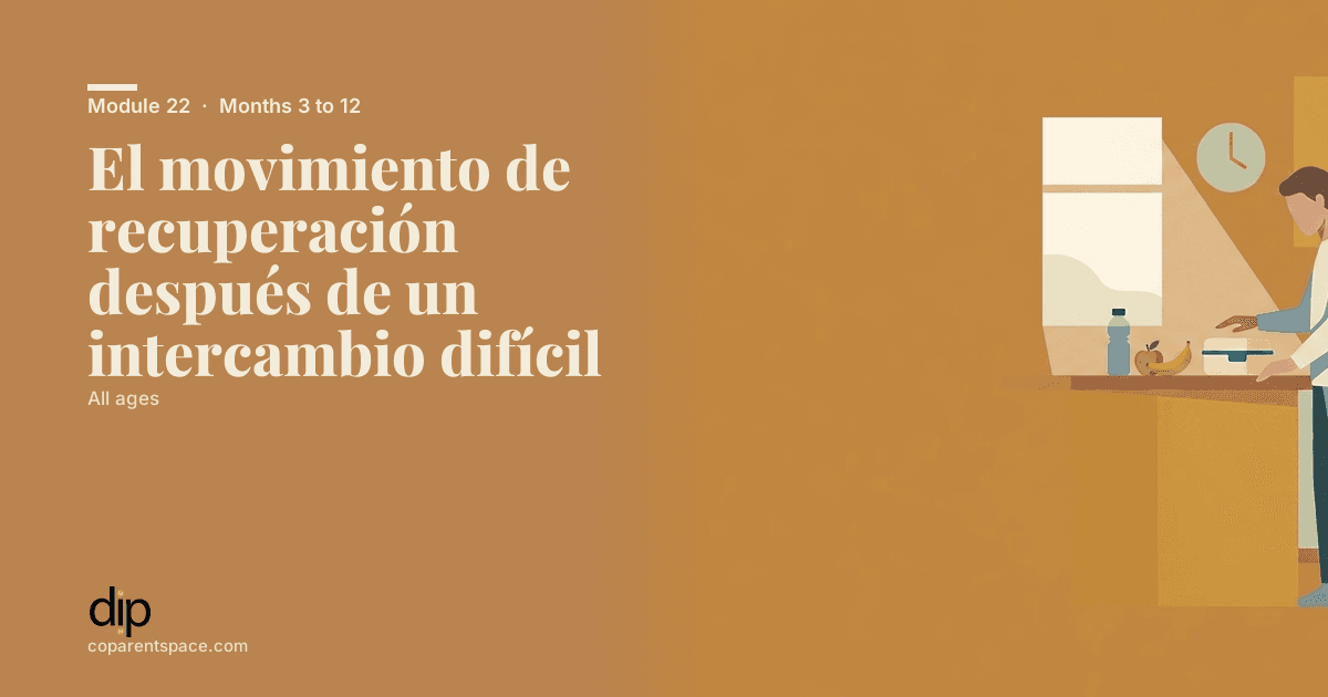 El movimiento de recuperación después de un intercambio difícil