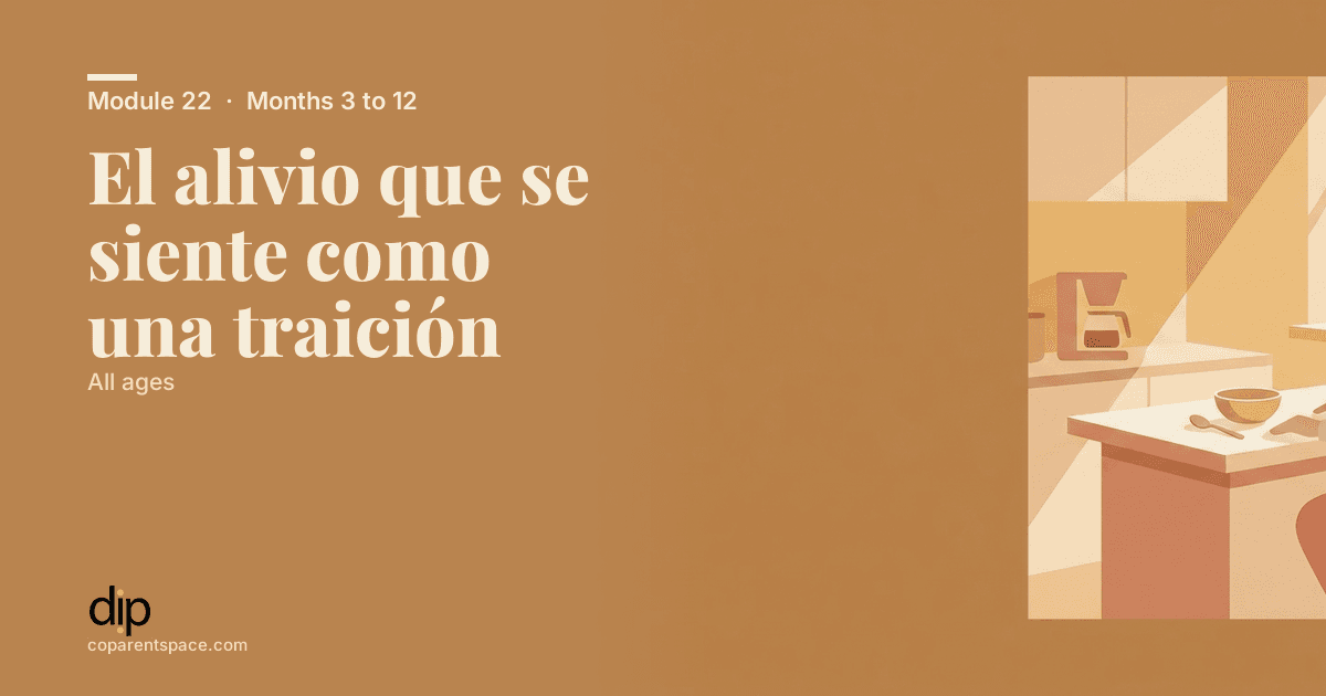 El alivio que se siente como una traición