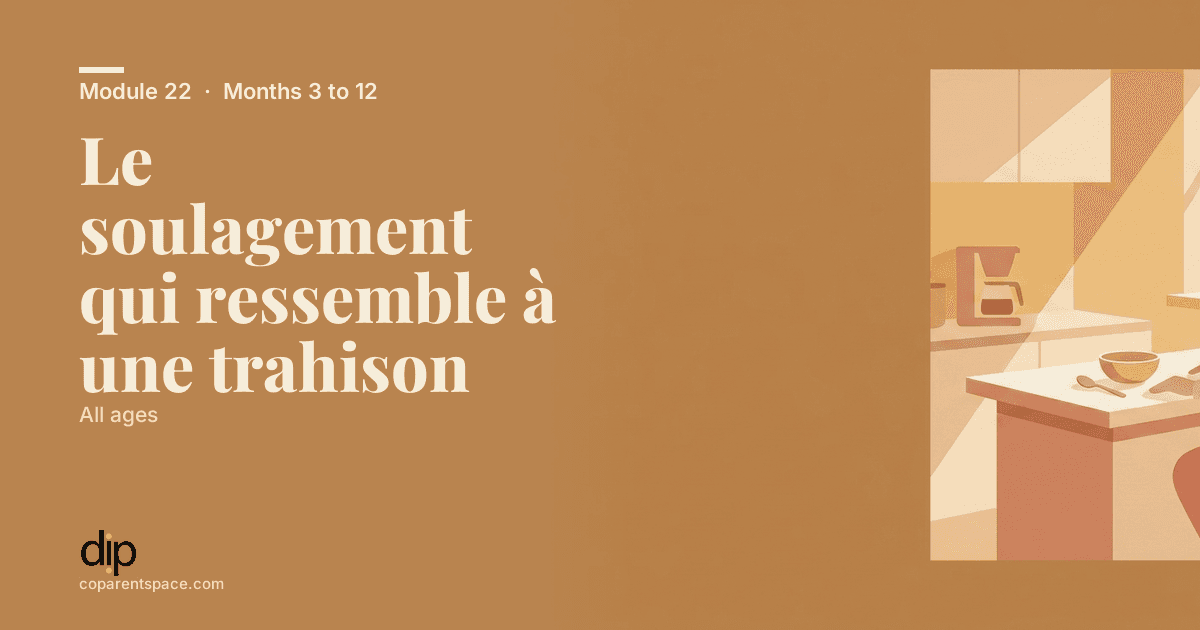 Le soulagement qui ressemble à une trahison
