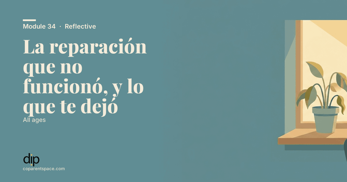 La reparación que no funcionó, y lo que te dejó