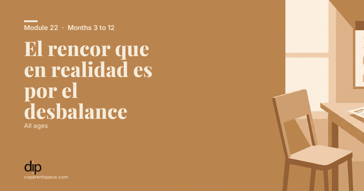 El rencor que en realidad es por el desbalance