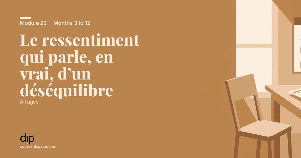 Le ressentiment qui parle, en vrai, d’un déséquilibre