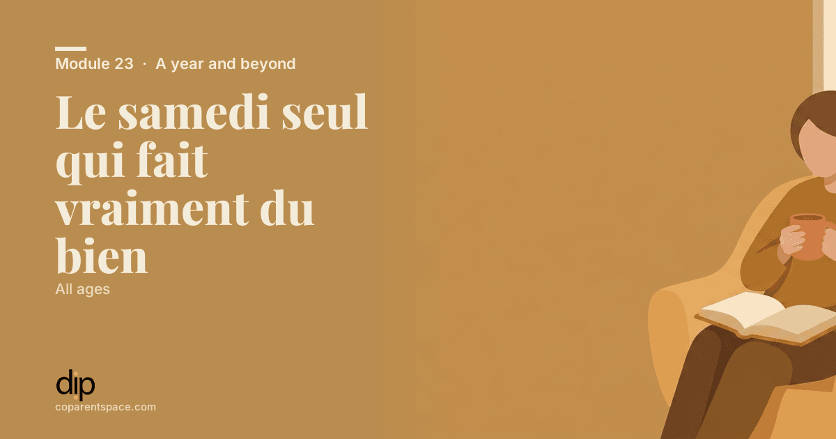 Le samedi seul qui fait vraiment du bien