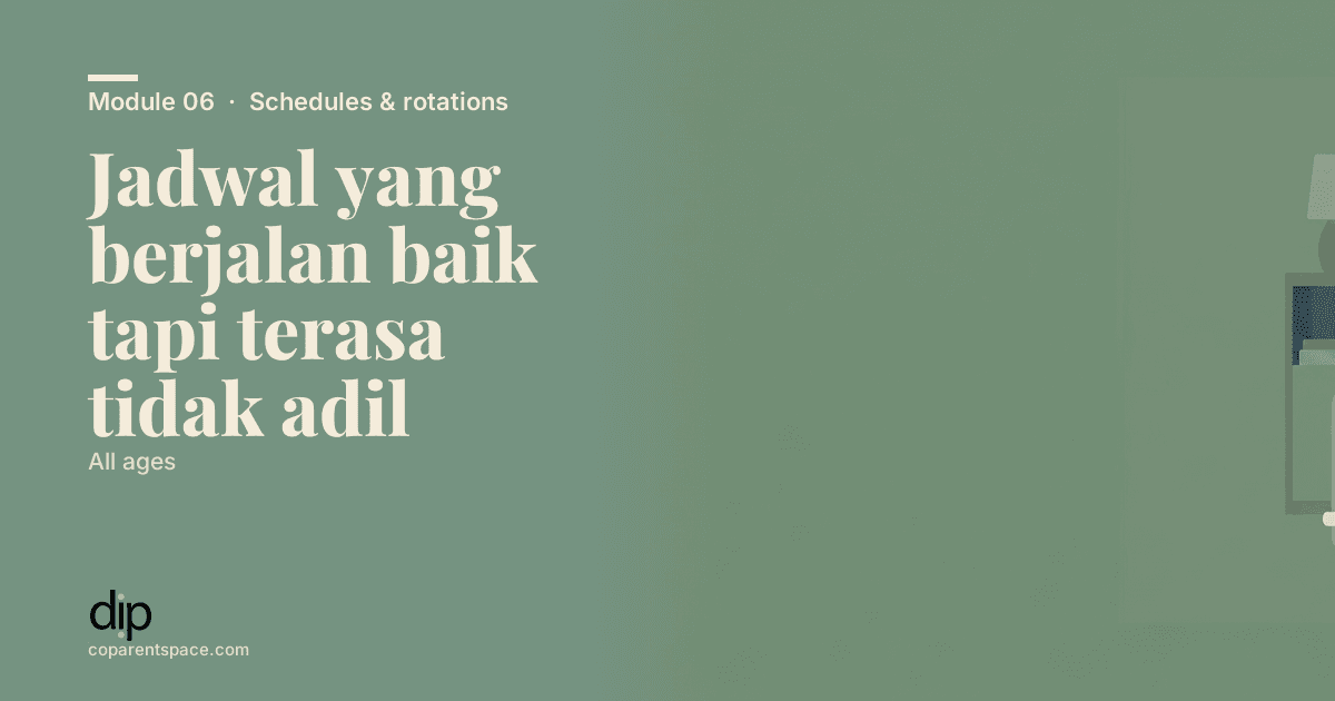 Jadwal yang berjalan baik tapi terasa tidak adil