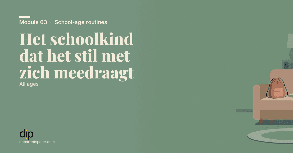 Het schoolkind dat het stil met zich meedraagt