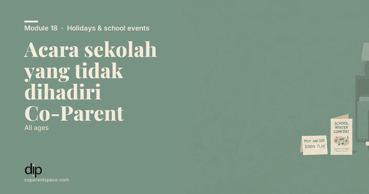 Acara sekolah yang tidak dihadiri Co-Parent