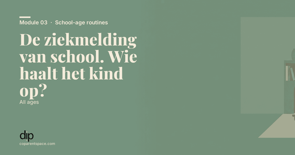 De ziekmelding van school. Wie haalt het kind op?