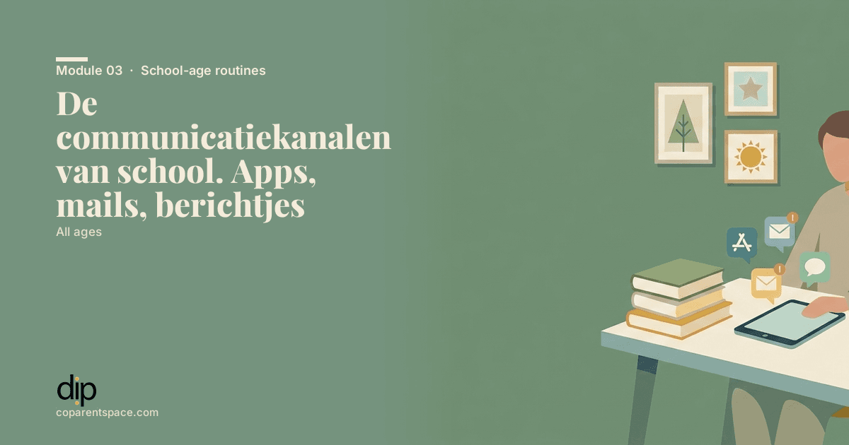 De communicatiekanalen van school. Apps, mails, berichtjes