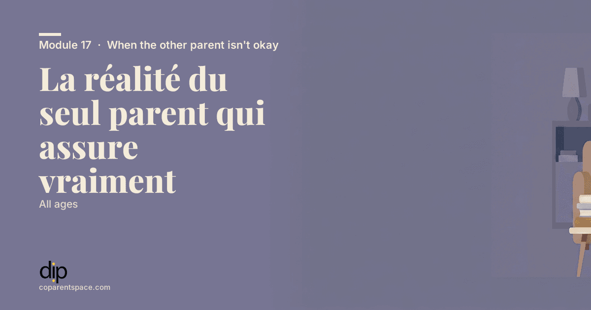 La réalité du seul parent qui assure vraiment