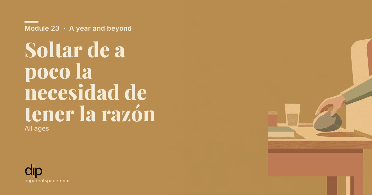 Soltar de a poco la necesidad de tener la razón