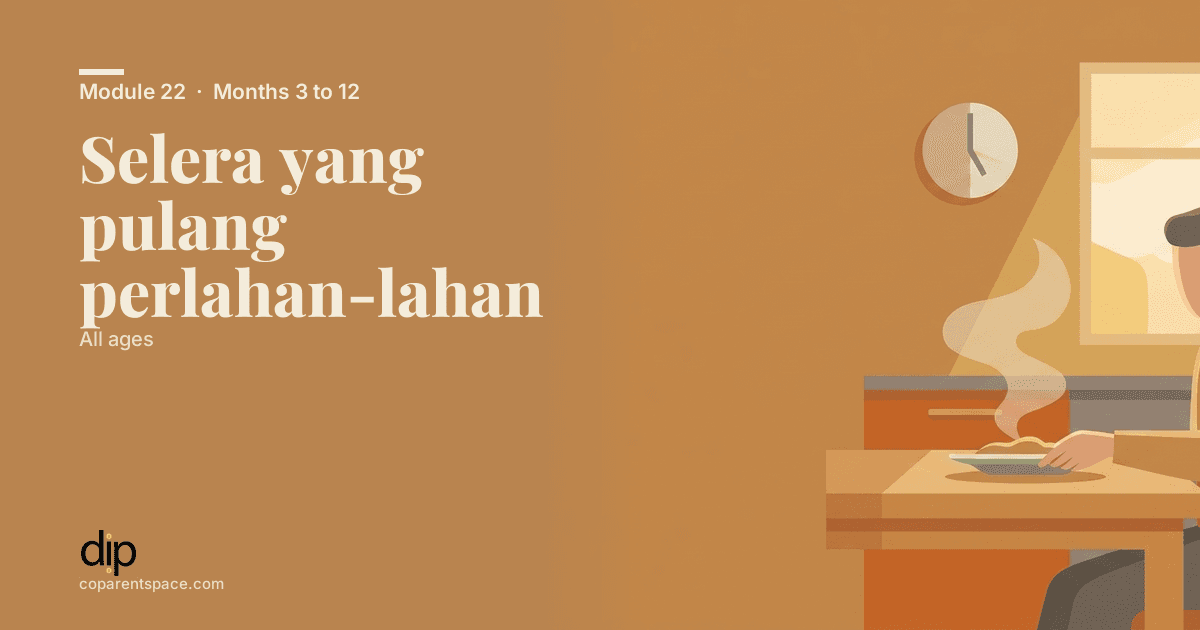 Selera yang pulang perlahan-lahan