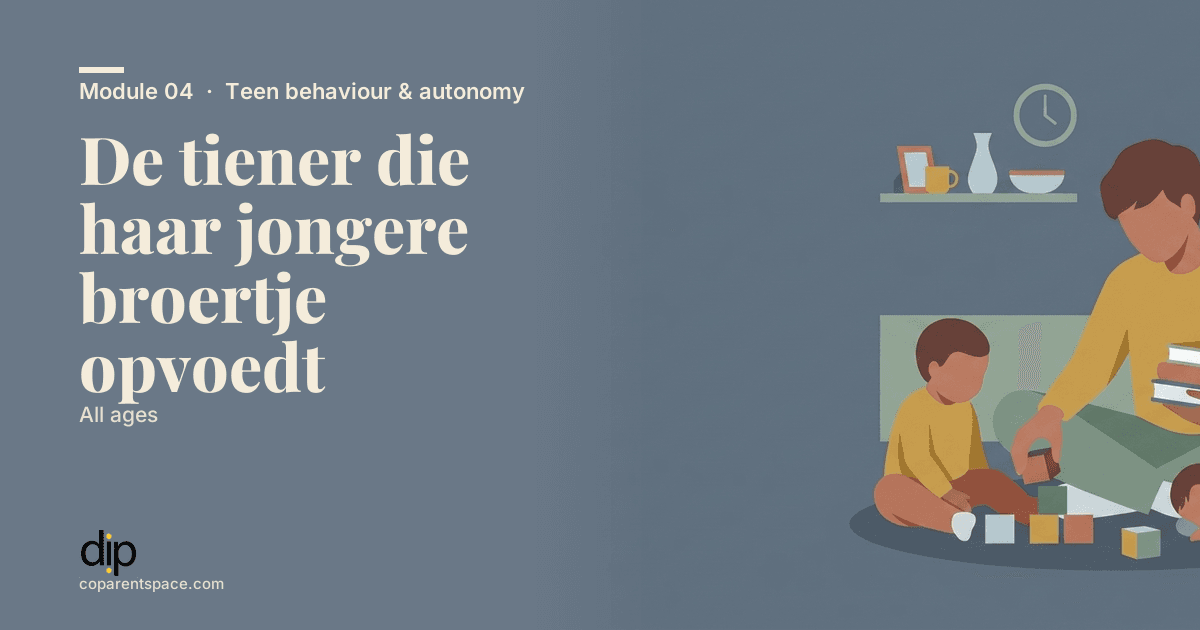 De tiener die haar jongere broertje opvoedt