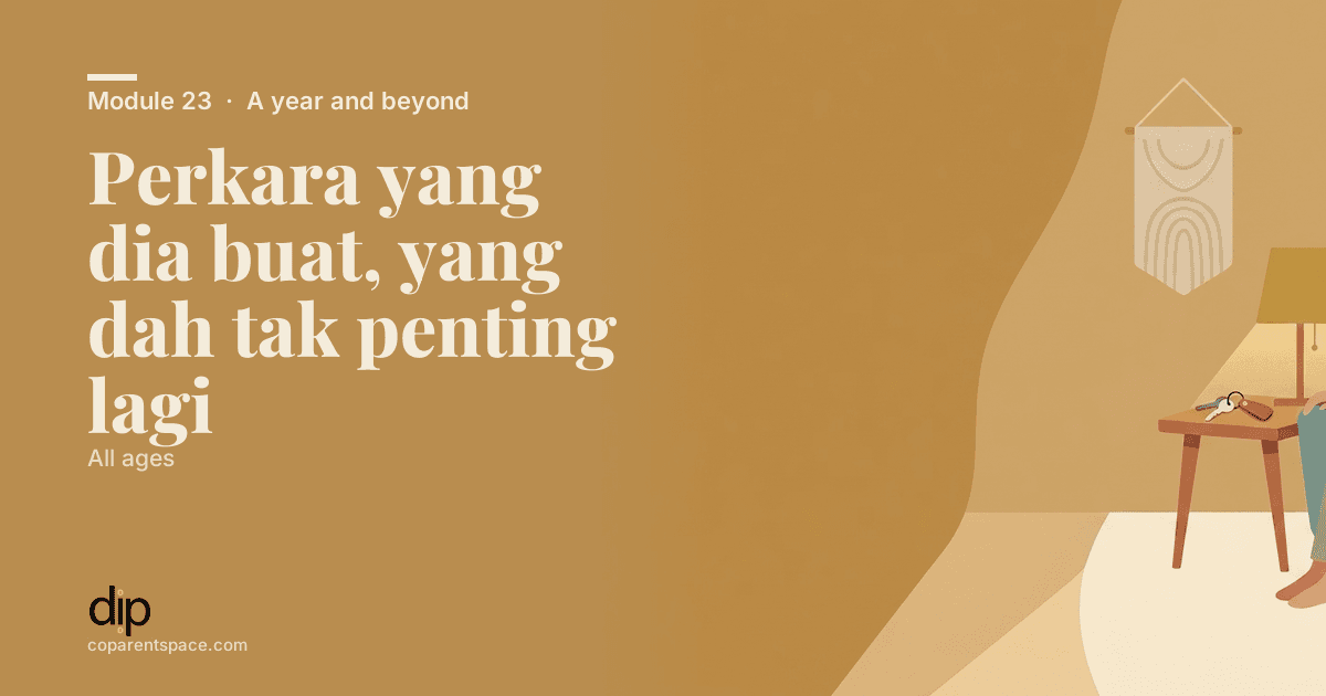 Perkara yang dia buat, yang dah tak penting lagi