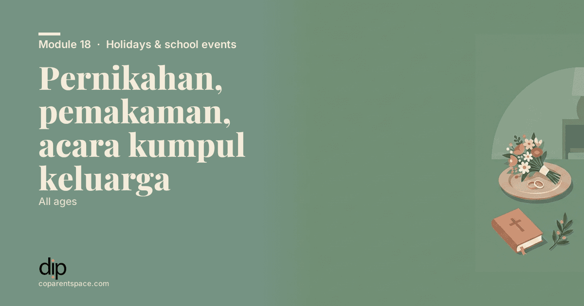 Pernikahan, pemakaman, acara kumpul keluarga