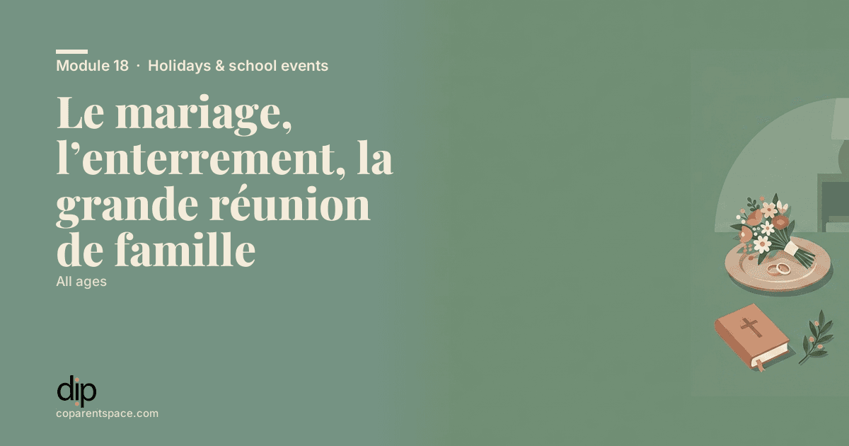 Le mariage, l’enterrement, la grande réunion de famille