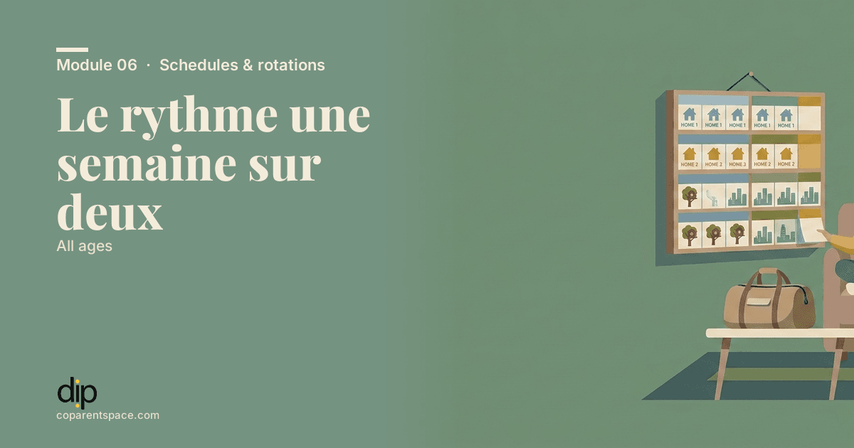 Le rythme une semaine sur deux