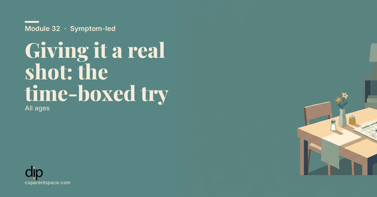 Giving it a real shot: the time-boxed try