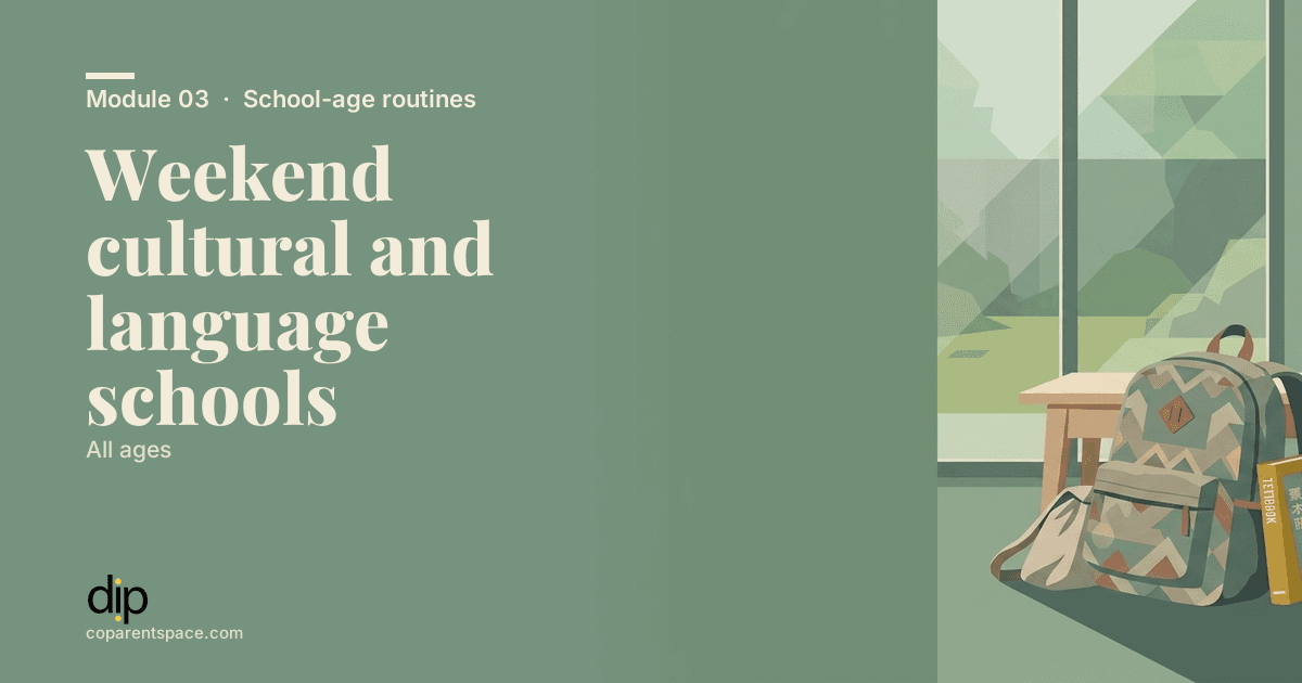 Weekend cultural and language schools