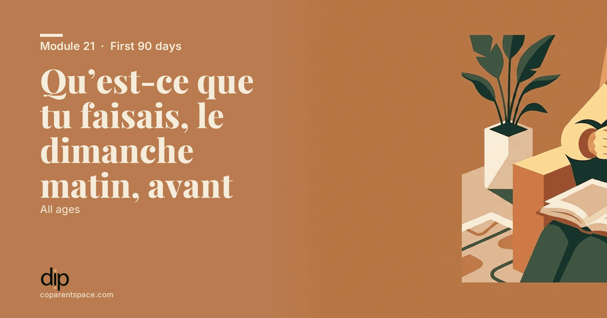 Qu’est-ce que tu faisais, le dimanche matin, avant