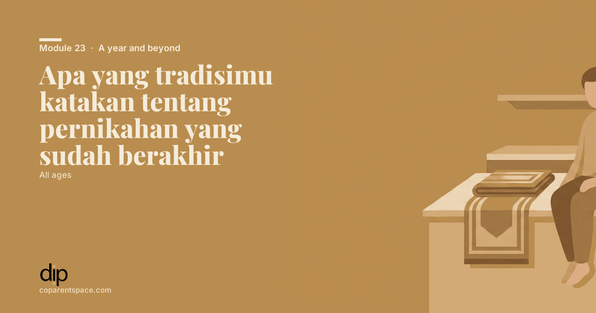 Apa yang tradisimu katakan tentang pernikahan yang sudah berakhir