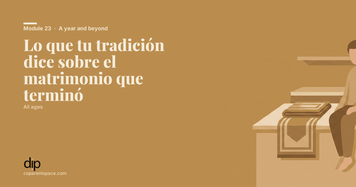 Lo que tu tradición dice sobre el matrimonio que terminó
