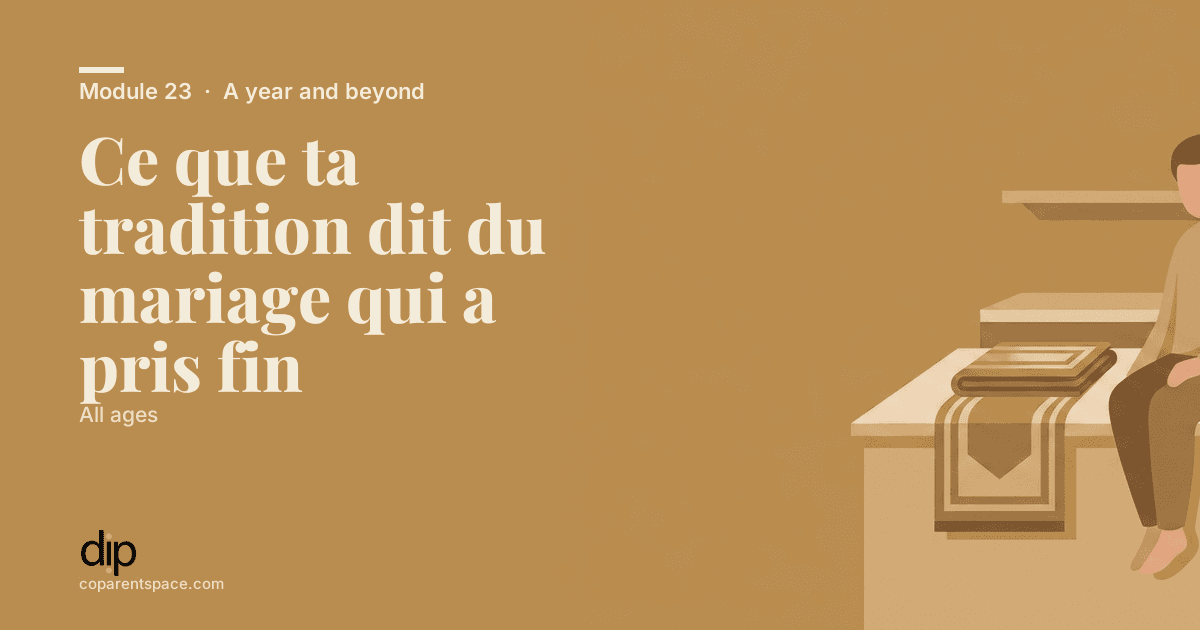 Ce que ta tradition dit du mariage qui a pris fin