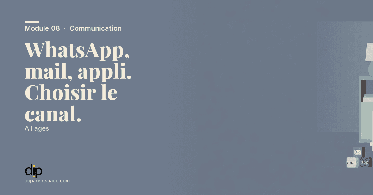 WhatsApp, mail, appli. Choisir le canal.