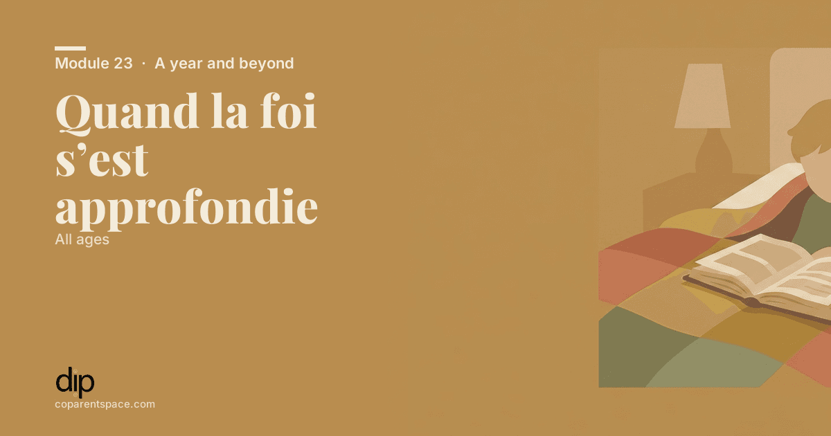 Quand la foi s’est approfondie