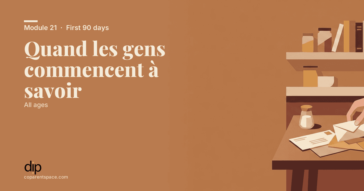 Quand les gens commencent à savoir