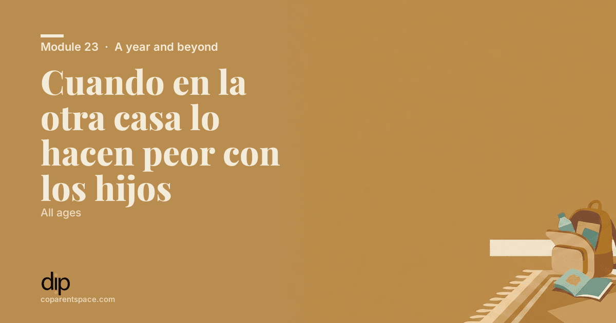 Cuando en la otra casa lo hacen peor con los hijos