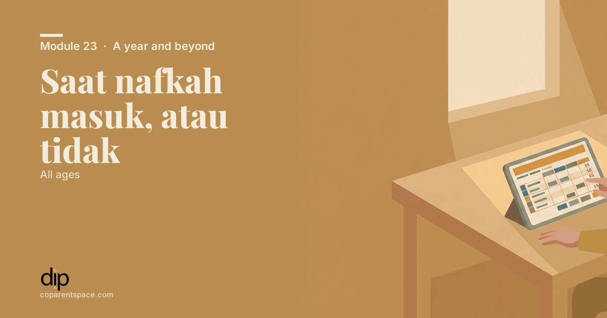 Saat nafkah masuk, atau tidak