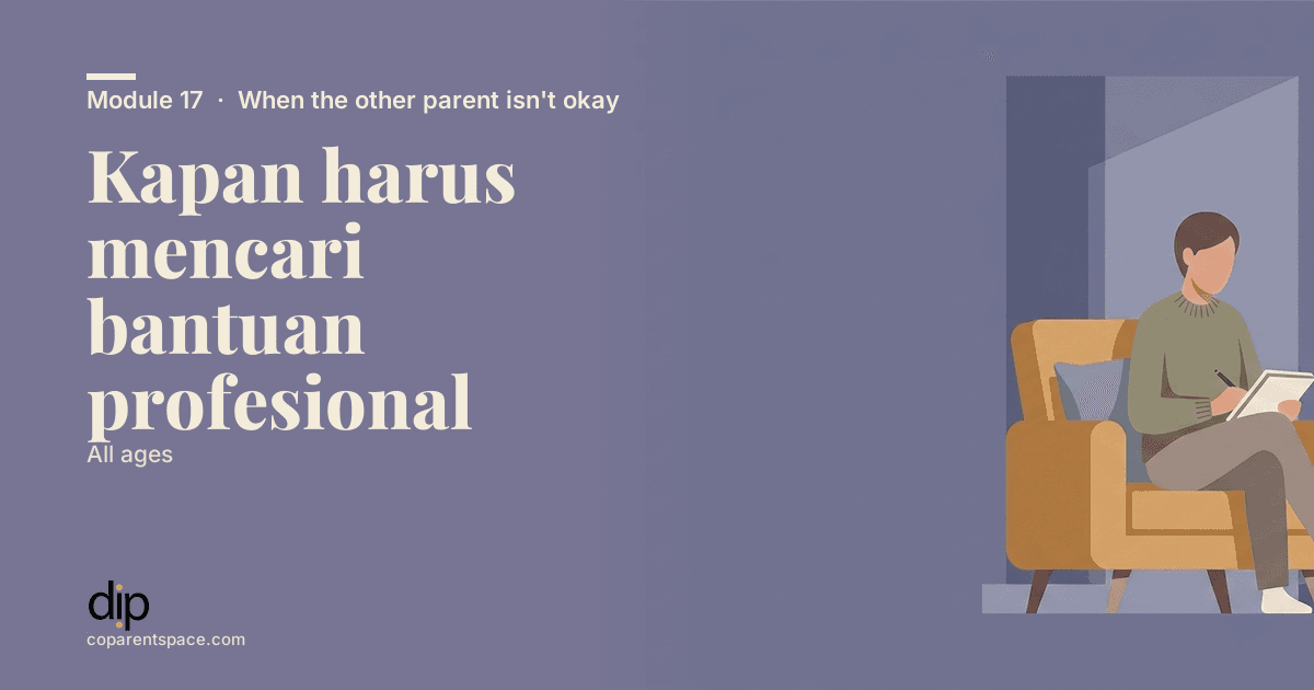 Kapan harus mencari bantuan profesional