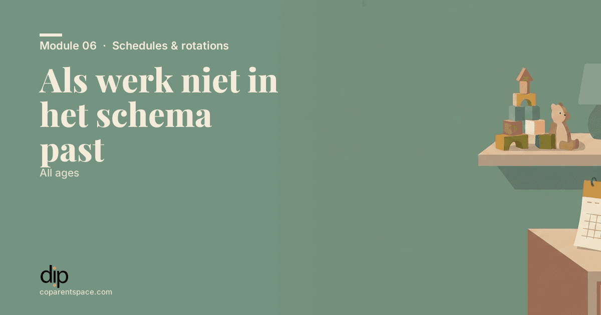 Als werk niet in het schema past
