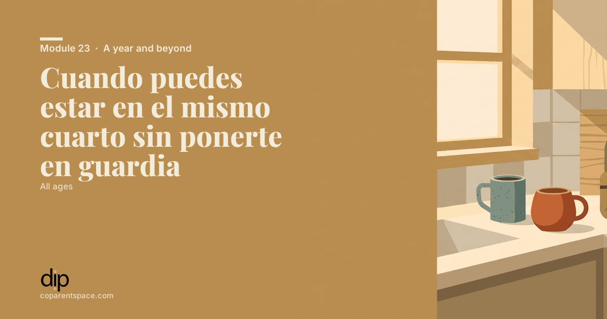 Cuando puedes estar en el mismo cuarto sin ponerte en guardia