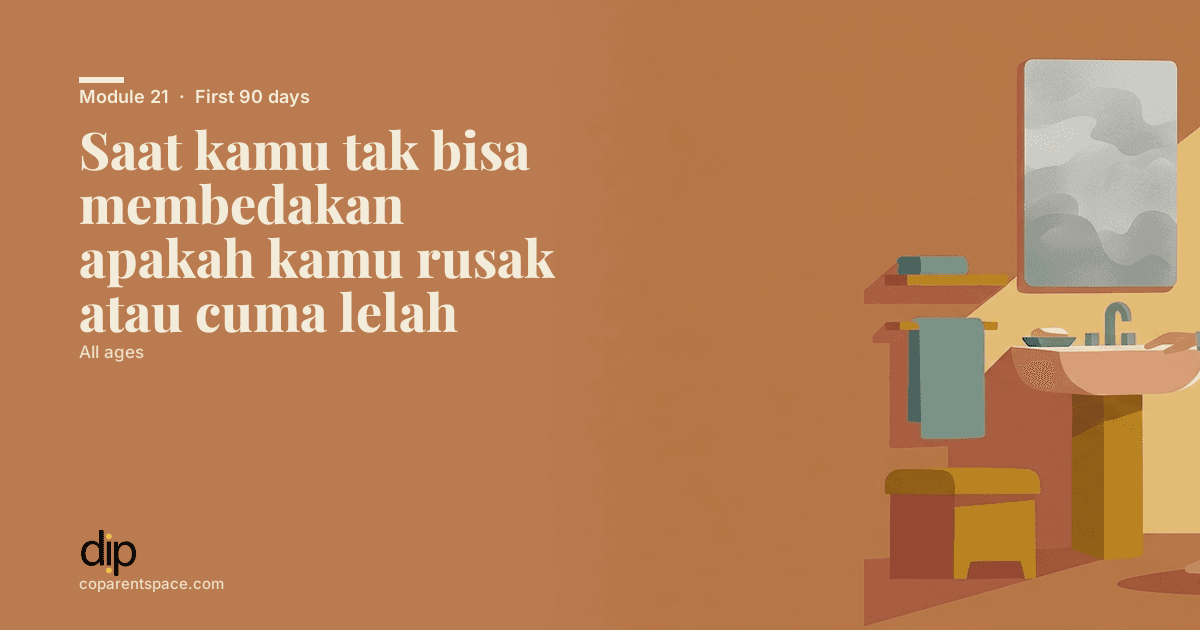 Saat kamu tak bisa membedakan apakah kamu rusak atau cuma lelah