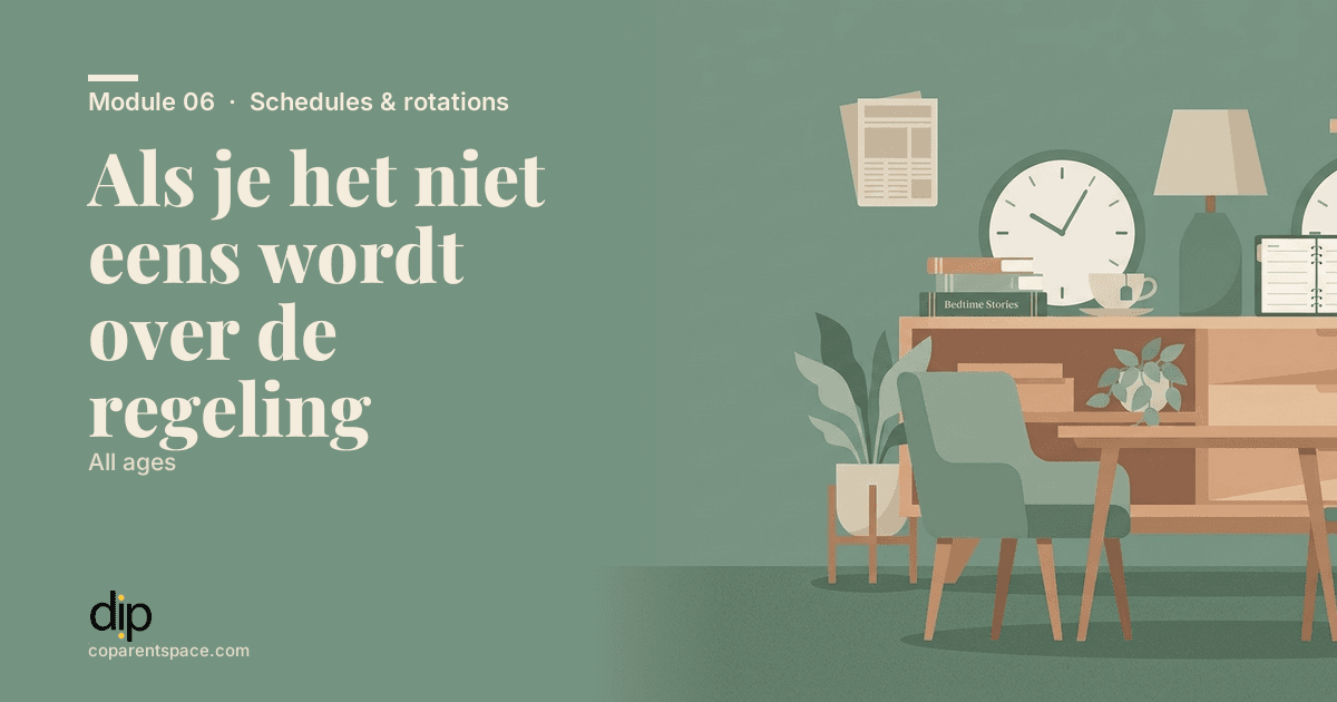 Als je het niet eens wordt over de regeling
