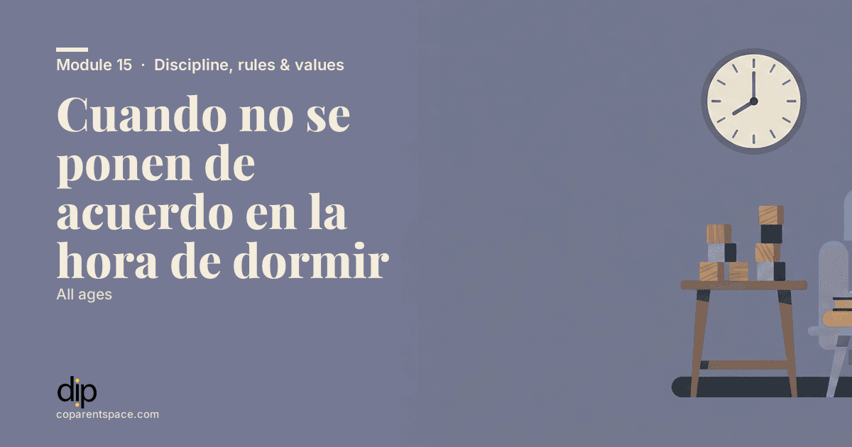 Cuando no se ponen de acuerdo en la hora de dormir