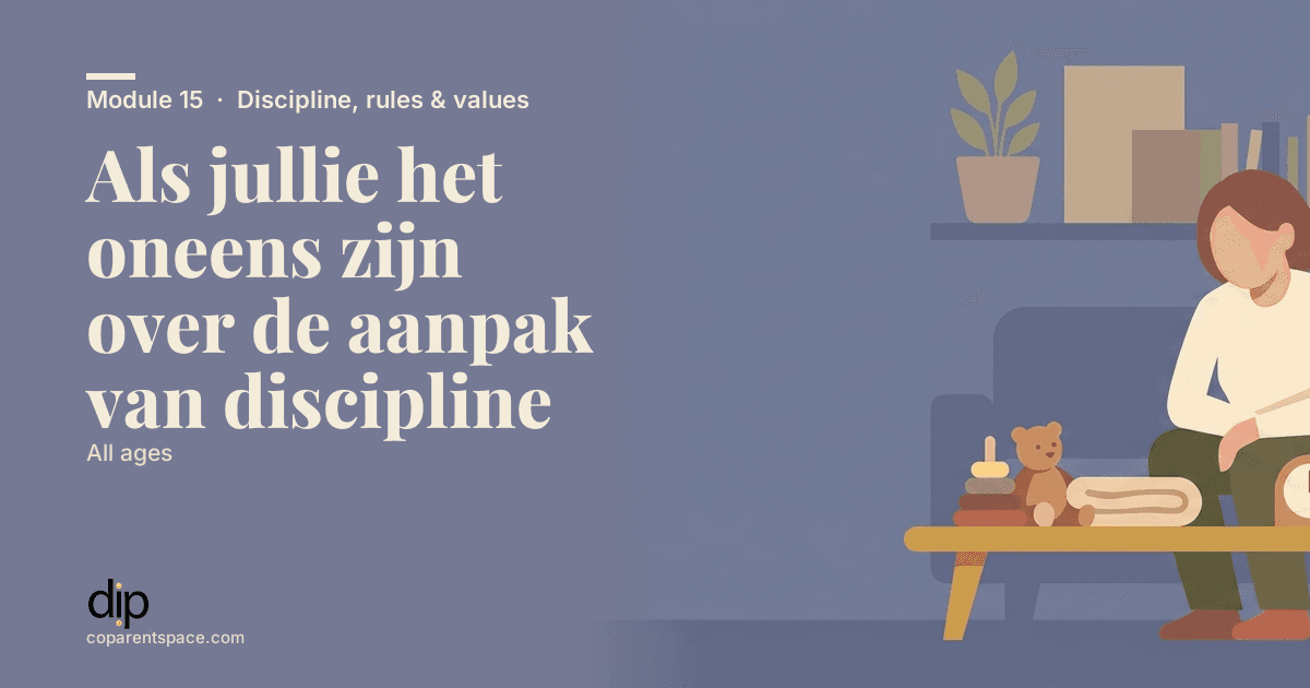Als jullie het oneens zijn over de aanpak van discipline