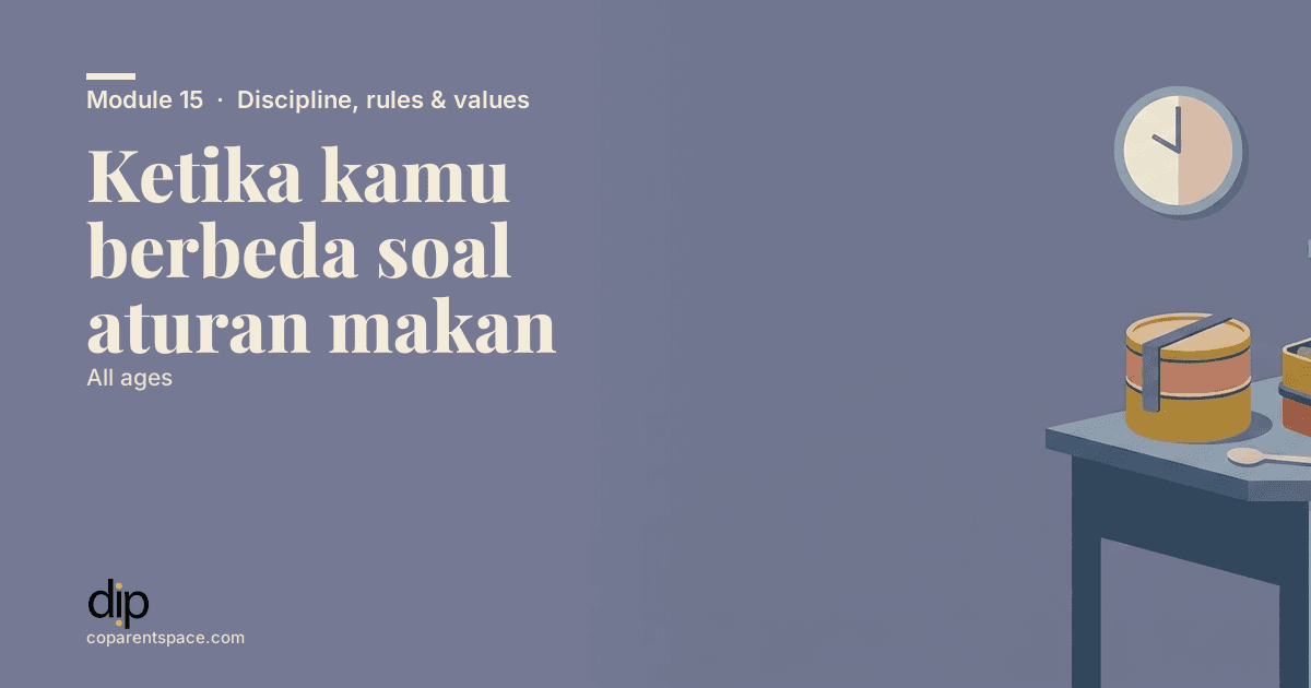 Ketika kamu berbeda soal aturan makan