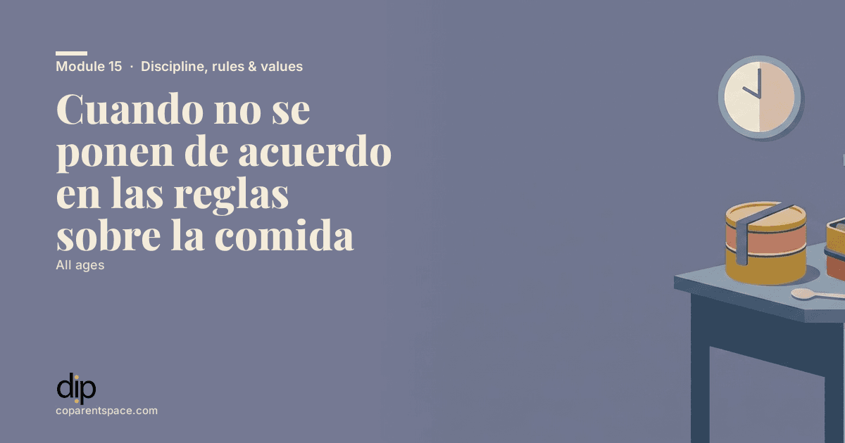 Cuando no se ponen de acuerdo en las reglas sobre la comida