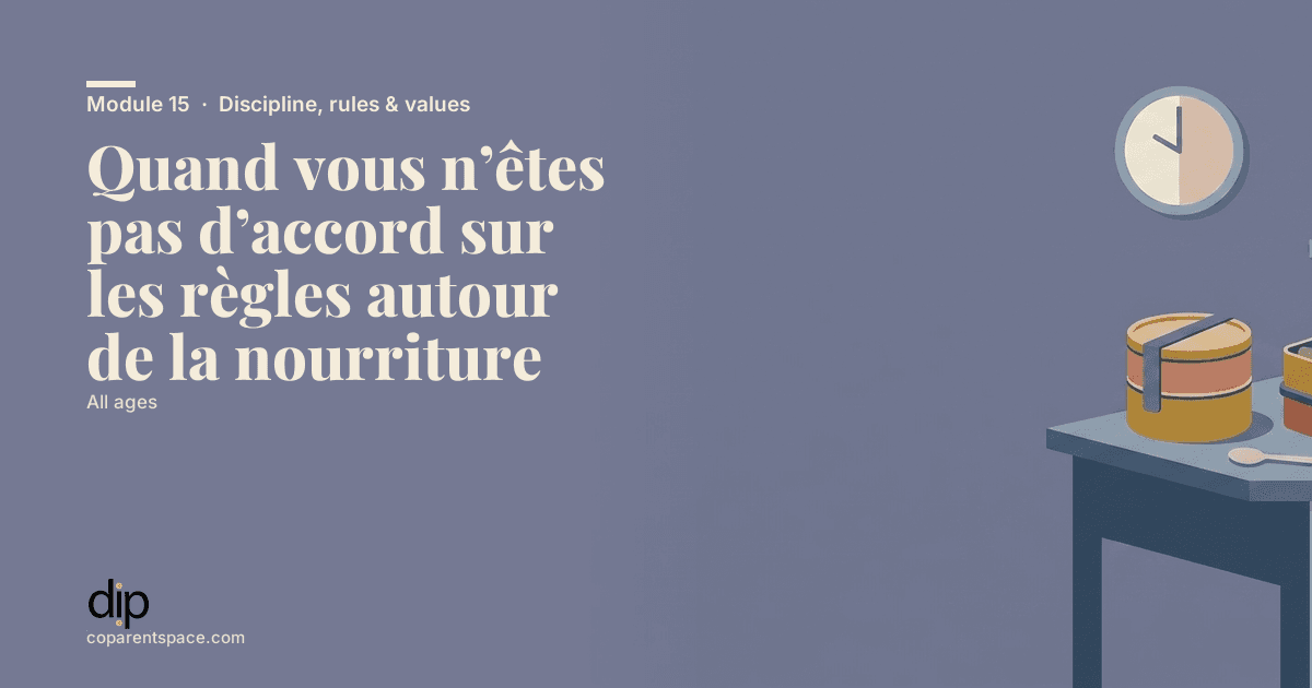 Quand vous n’êtes pas d’accord sur les règles autour de la nourriture