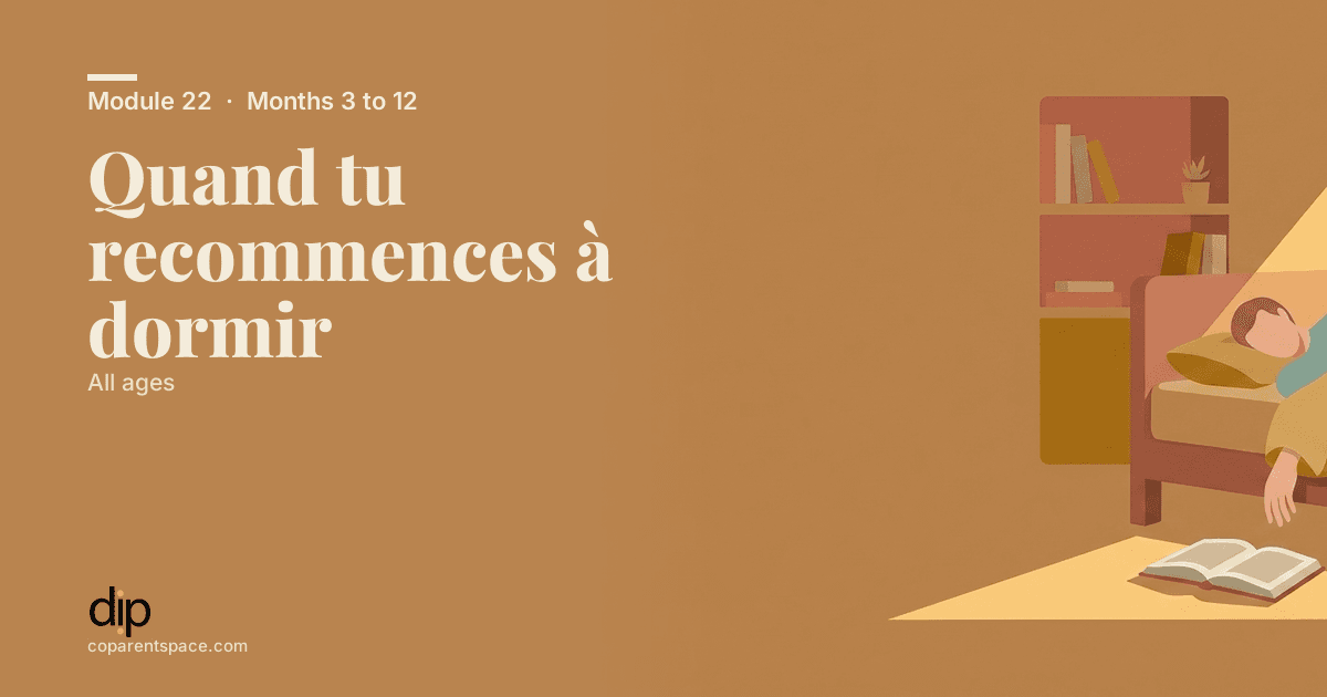 Quand tu recommences à dormir