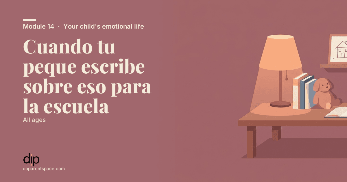 Cuando tu peque escribe sobre eso para la escuela